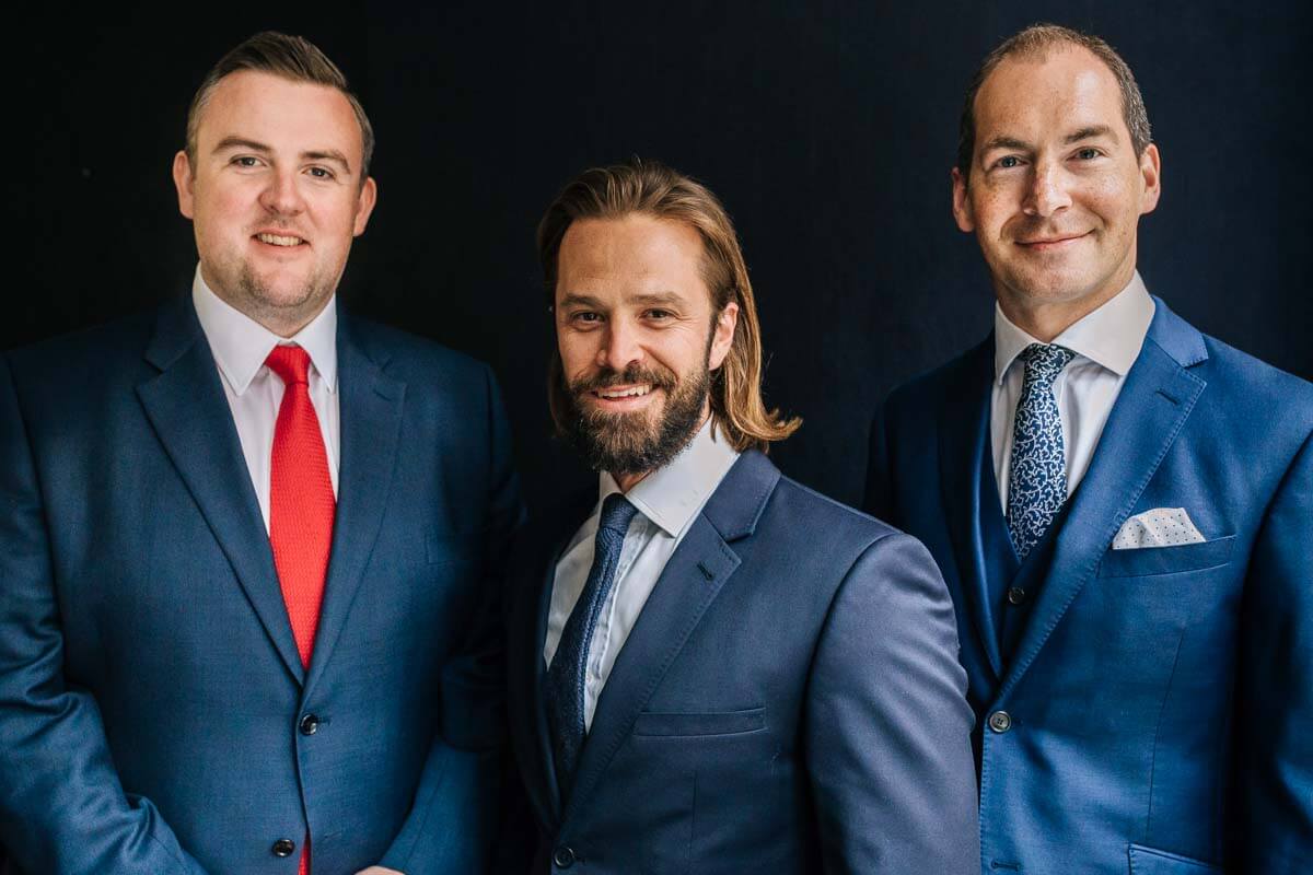 Left to right – CEOs Chris and Guy Setford with Managing Director David Rogers